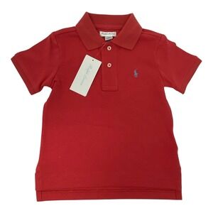 Ralph Lauren Toddler Boys Red Short Sleeve Polo Shirt 24 Months NEW NWT